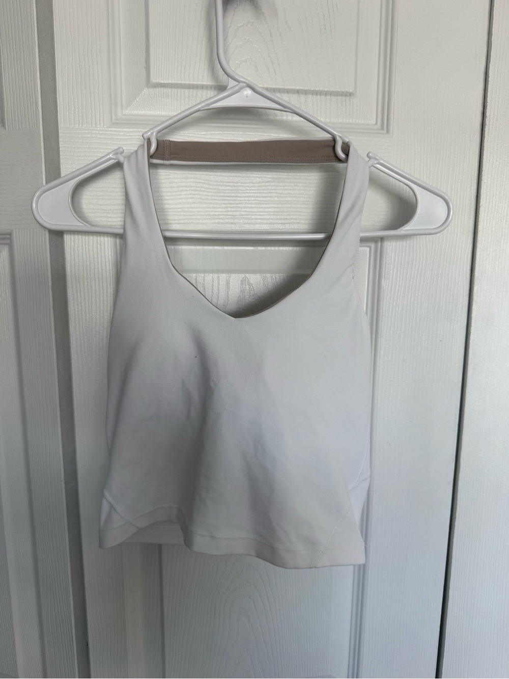 Lululemon White Open Back Halter Crop Top – Like New